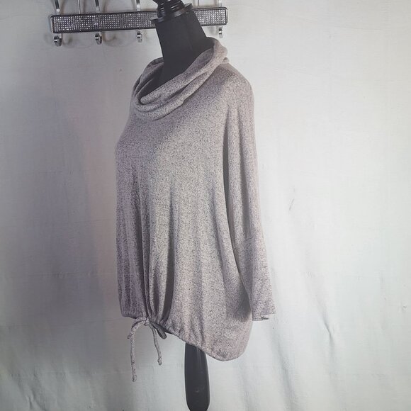 Green Envelope Los Angeles Pink Marled Drop Shoulder Cowl Rayon Poly Span Top L - Picture 6 of 16